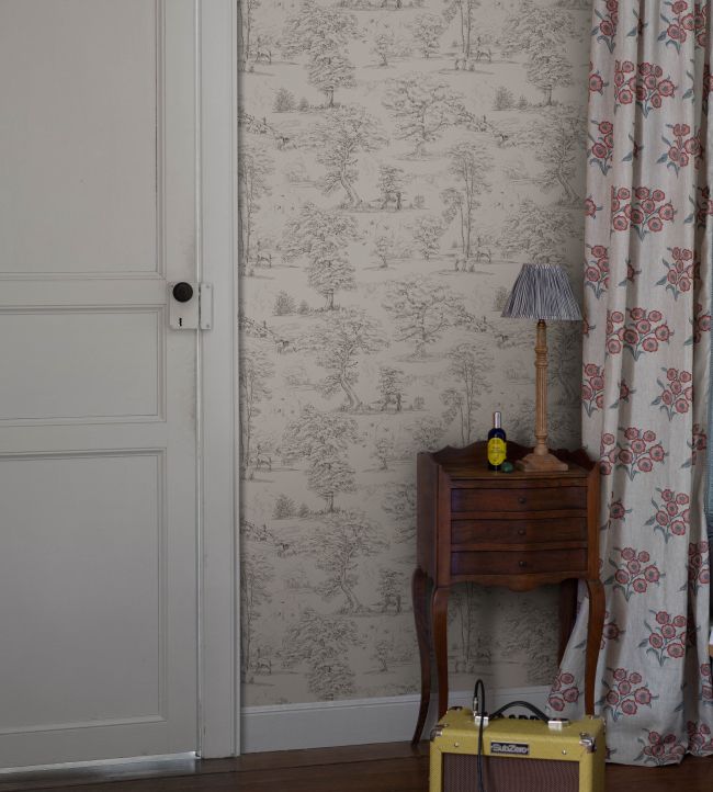 Montfort Room Wallpaper - Gray
