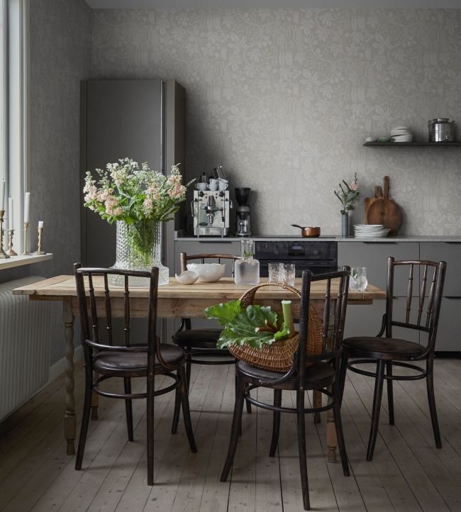 Fig Garden Room Wallpaper - White