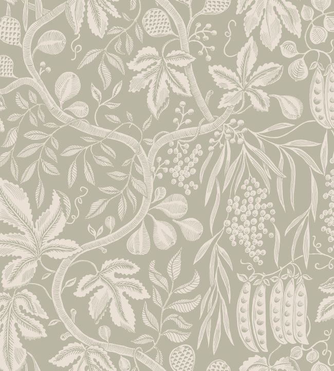 Fig Garden Wallpaper - Green