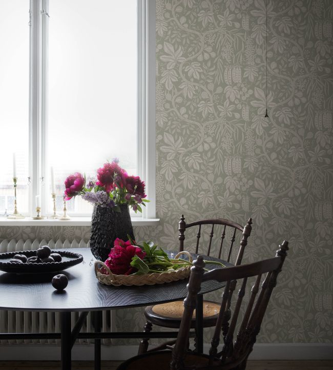 Fig Garden Room Wallpaper - Green
