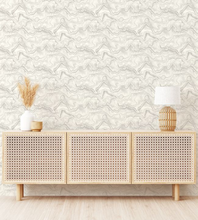 Meander Room Wallpaper - Gray
