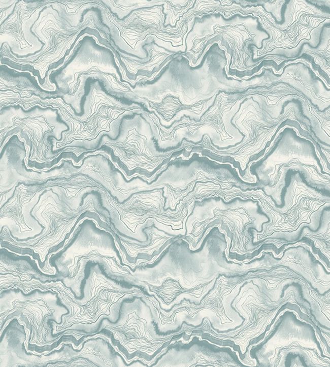 Meander Wallpaper - Blue 