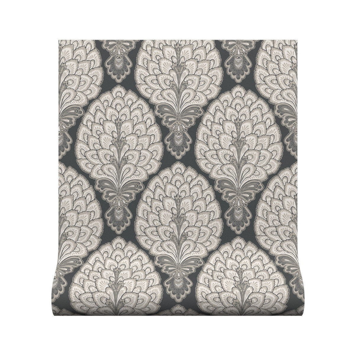 SULTAN Charcoal Wallpaper - Warner House