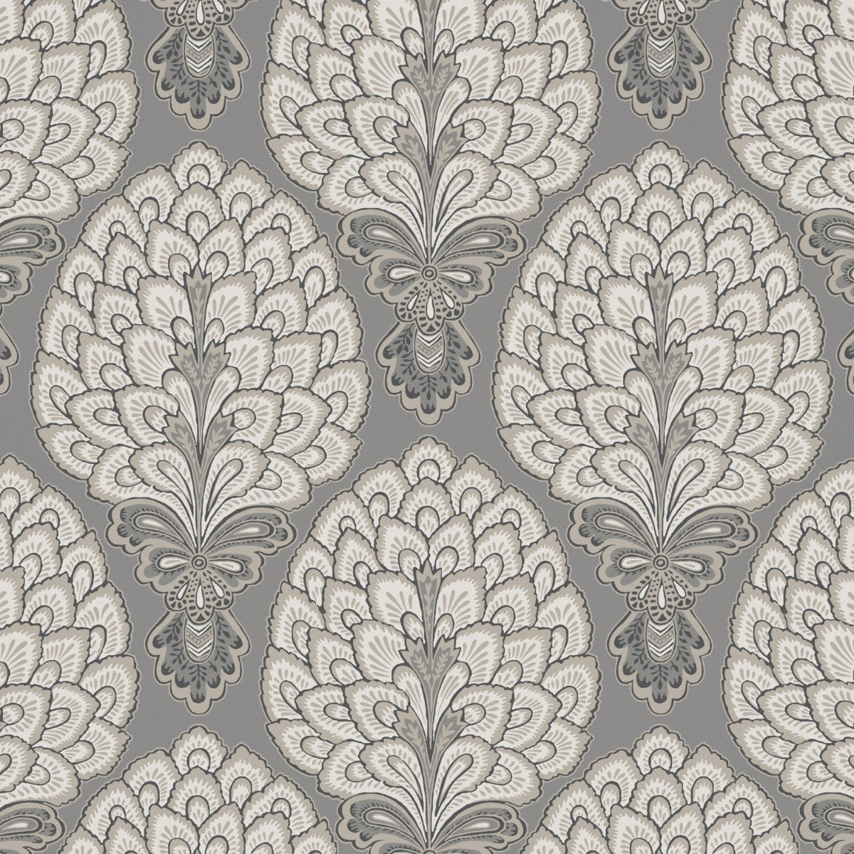 SULTAN Grey Wallpaper - Warner House