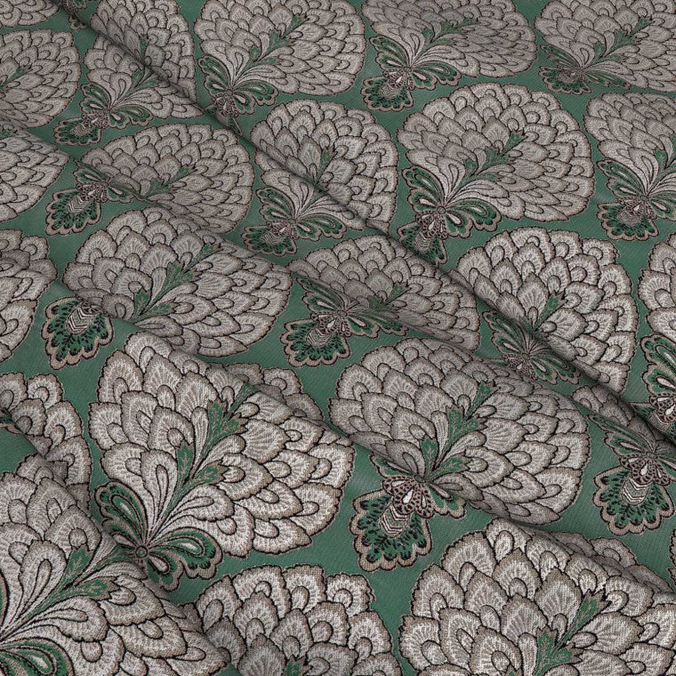 SULTAN Jade Woven Fabric - Warner House
