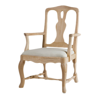 Stockholm Rococo Wooden Armchair - wood