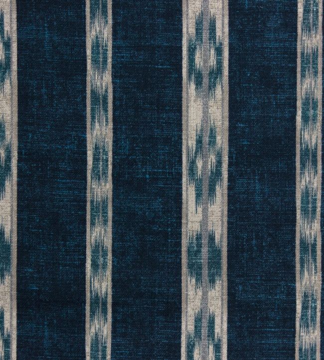 Ikat Stripe Fabric - Blue