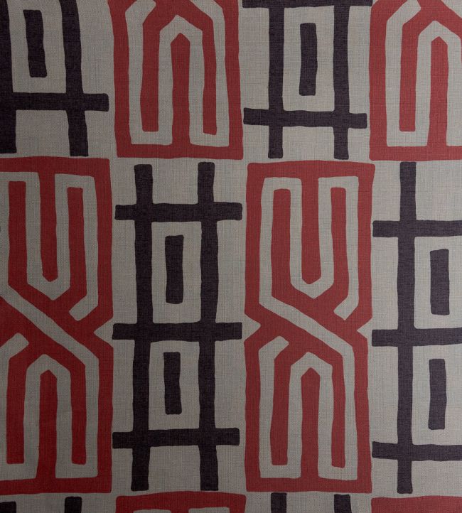 Kuba Fabric - Red