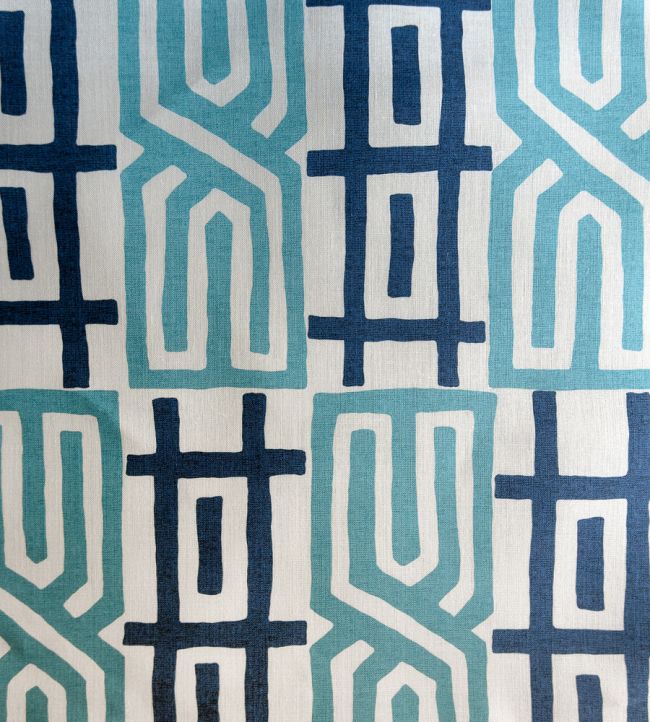 Kuba Fabric - Blue