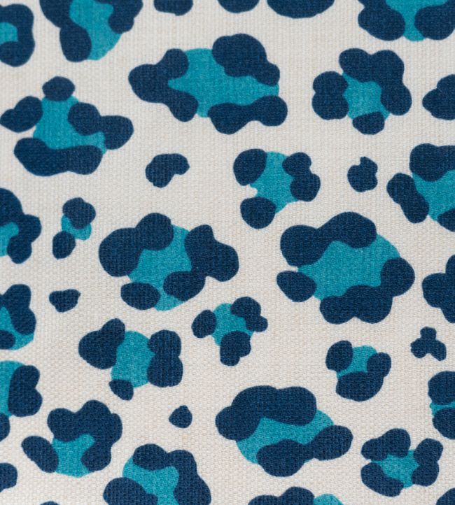 Leopard Spot Fabric - Blue