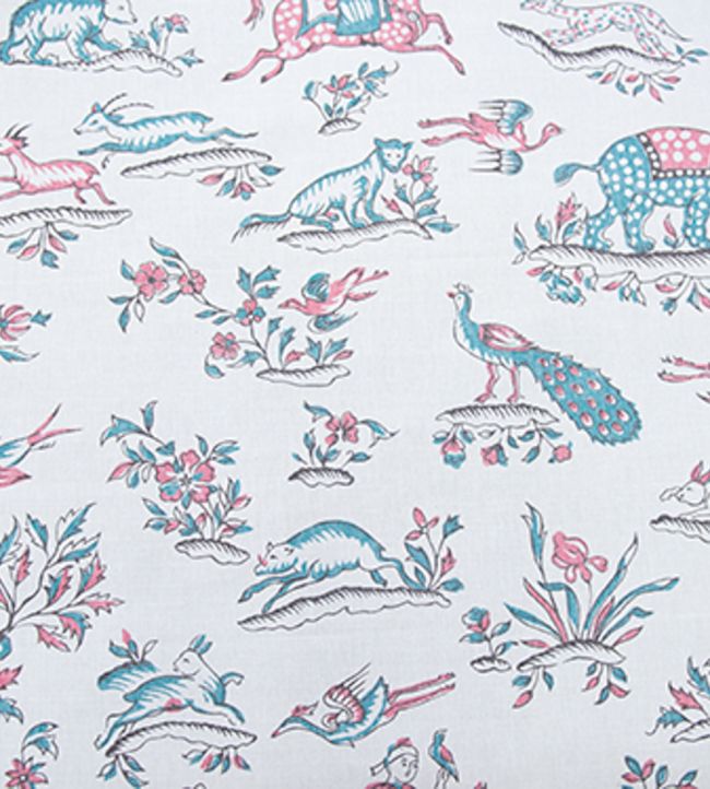 Gujarat Safari Fabric - Teal