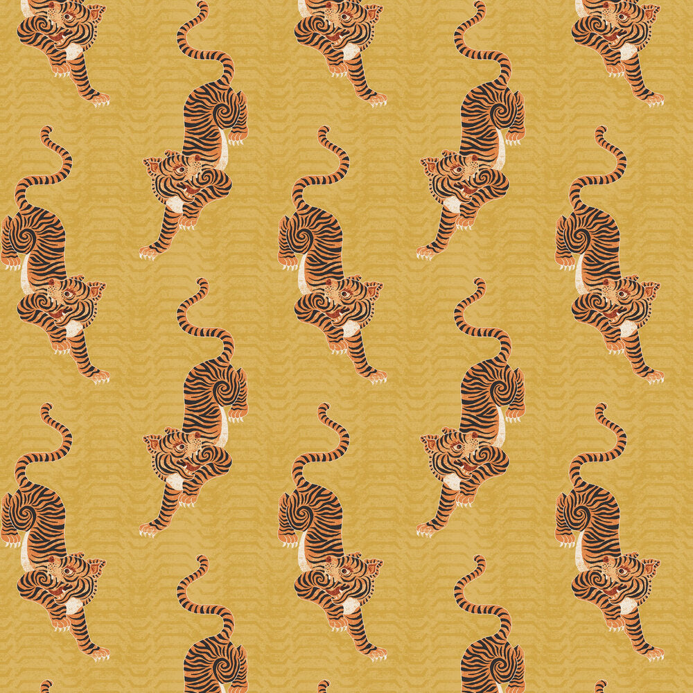 Tibetan Tiger Wallpaper - Gold
