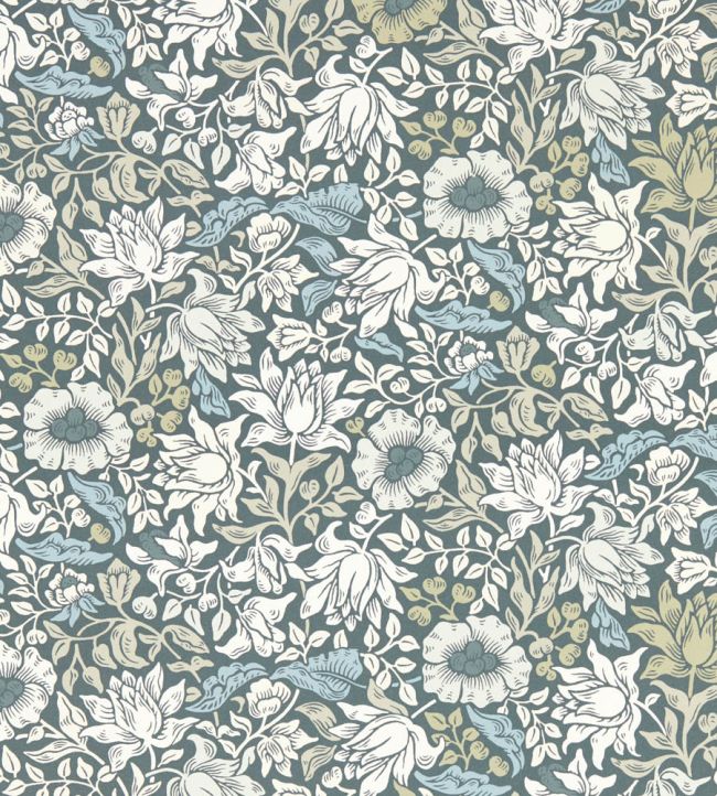 Mallow Wallpaper - Gray - Clarke & Clarke - William Morris