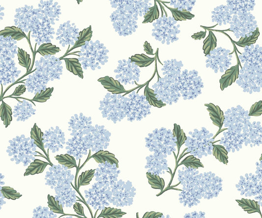 Hydrangea Wallpaper - Blue - Rifle