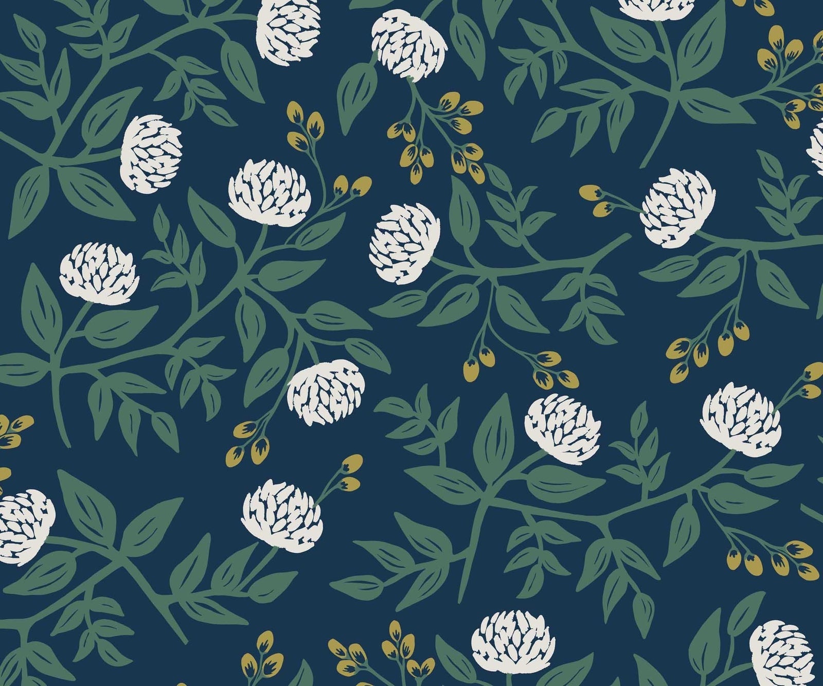 Peonies Wallpaper - Blue - Rifle