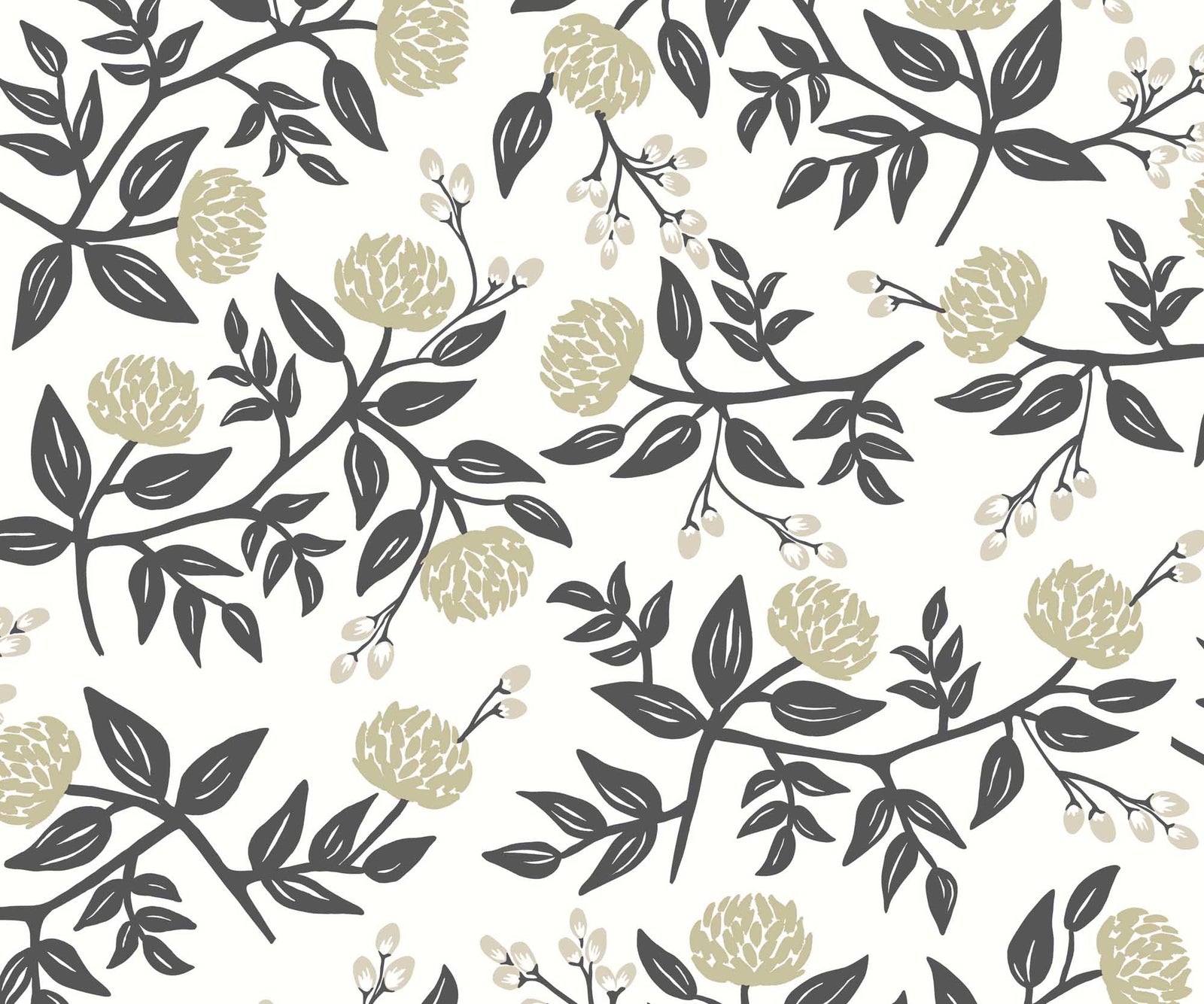 Peonies Wallpaper - Gray - Rifle