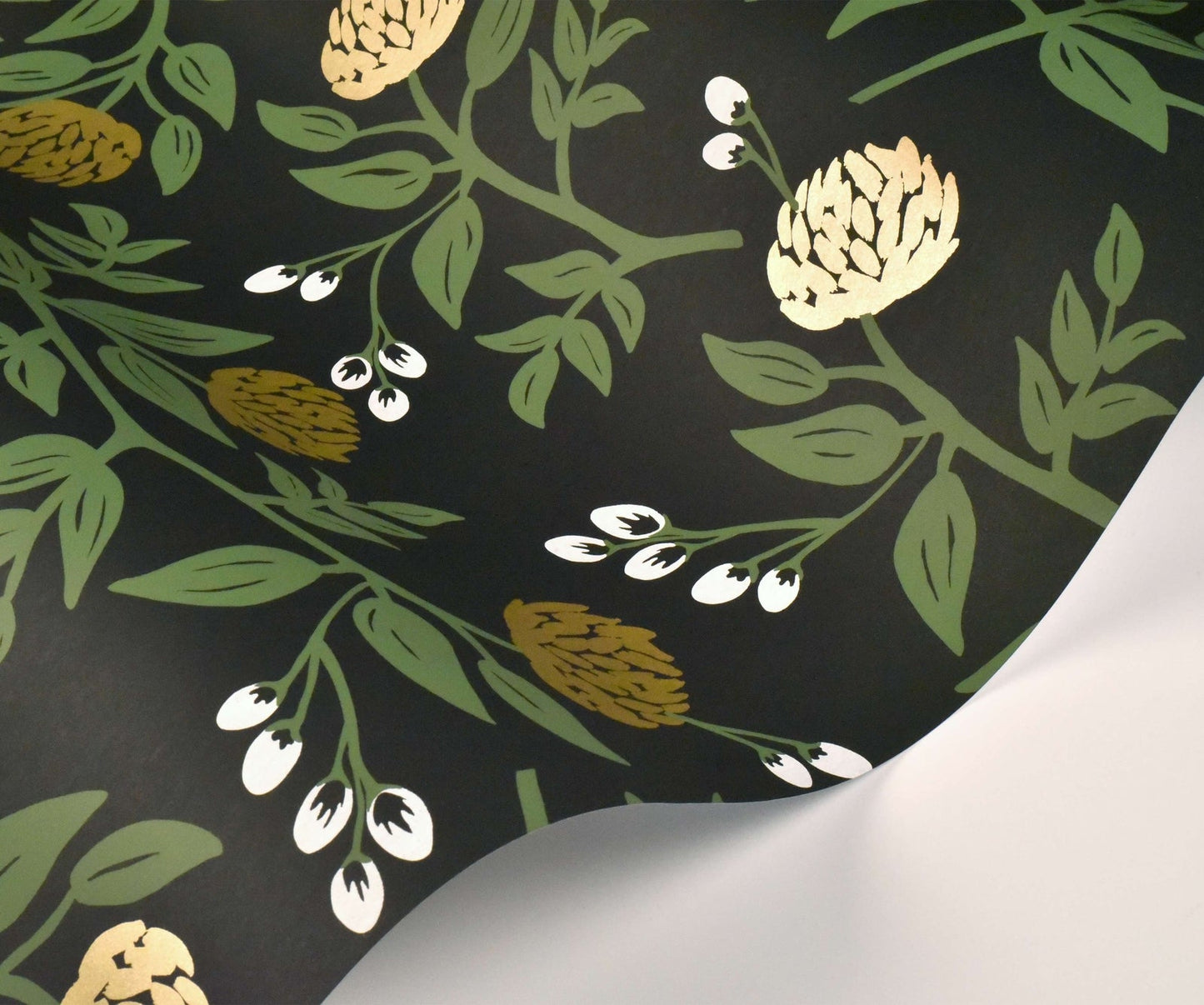 Peonies Wallpaper - Green - Rifle