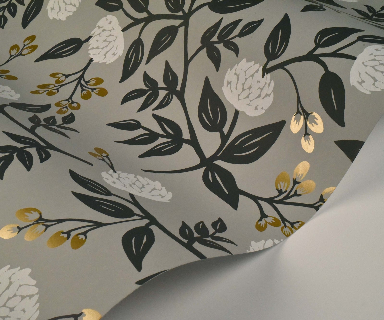 Peonies Wallpaper - Silver - Rifle