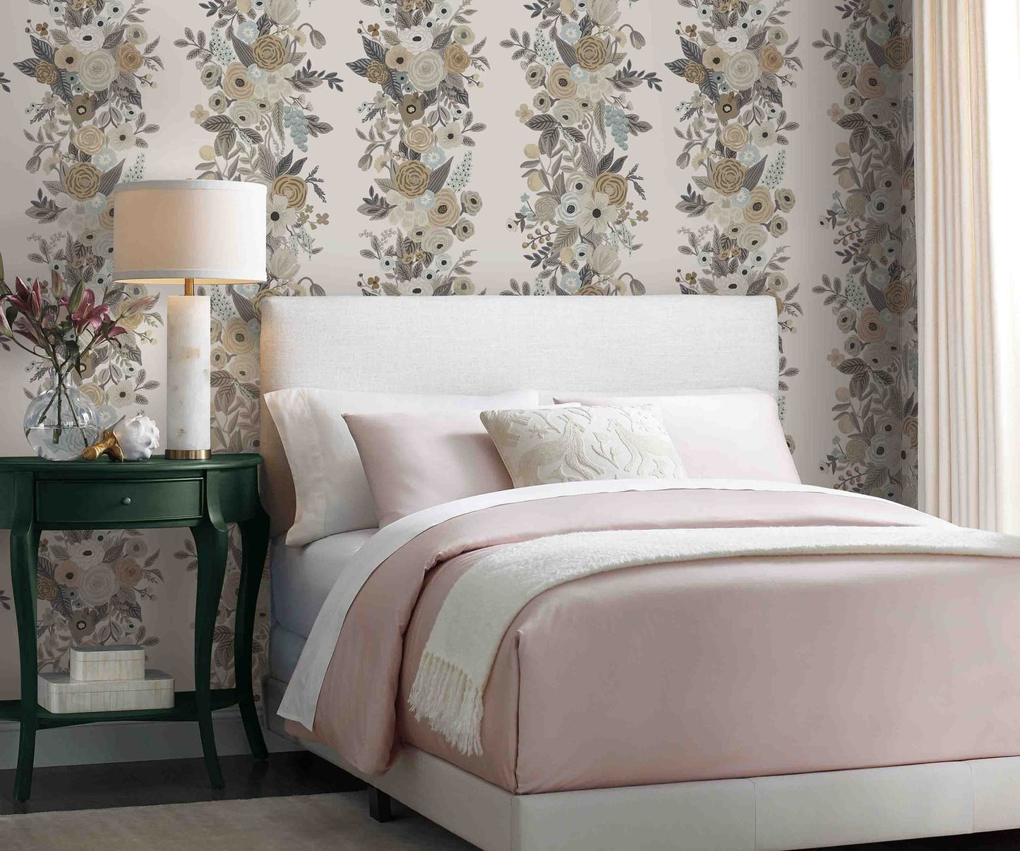 Garden Party Trellis Wallpaper - Sand - Rifle