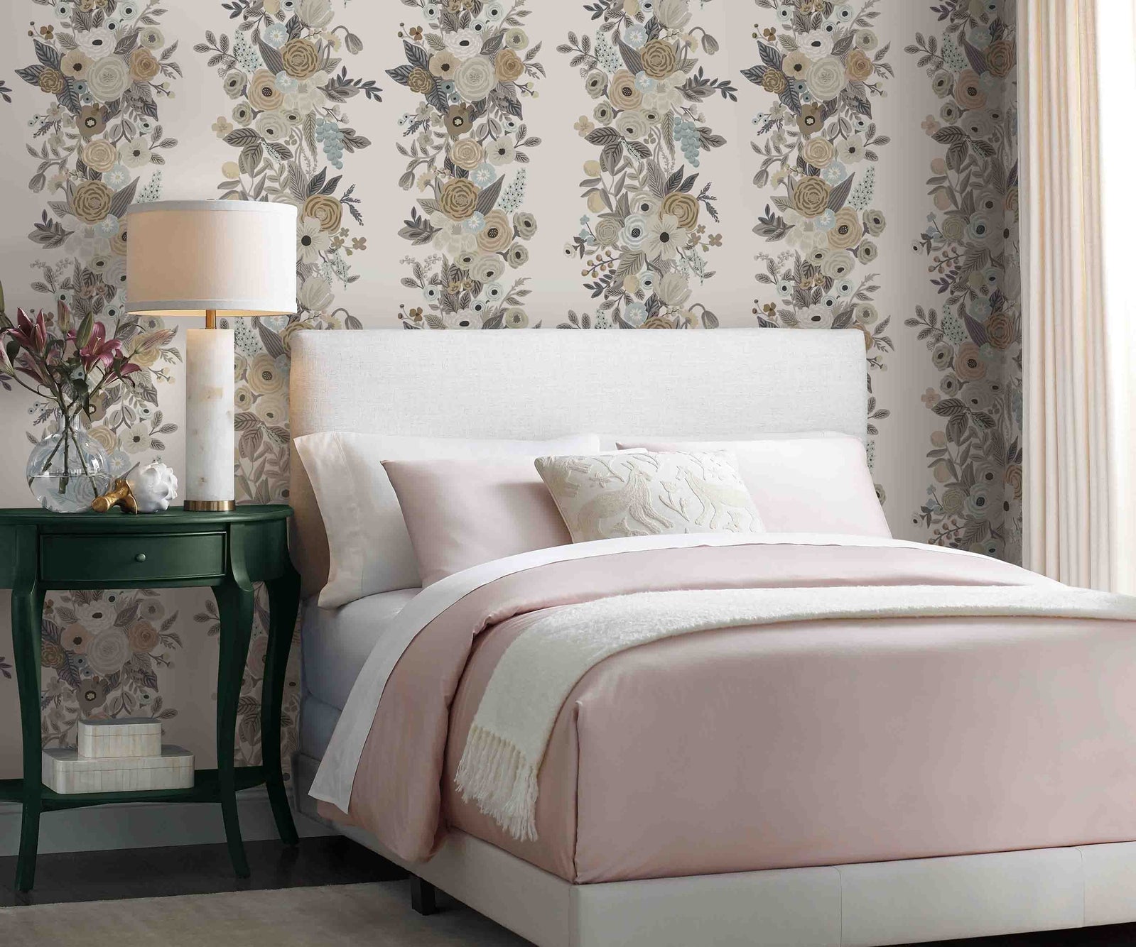 Garden Party Trellis Wallpaper - Sand - Rifle