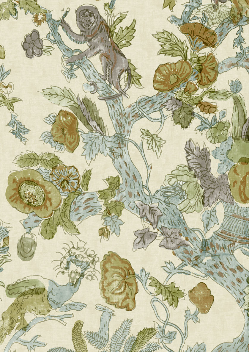 Wild Thing Wallpaper - Green - Lewis & Wood