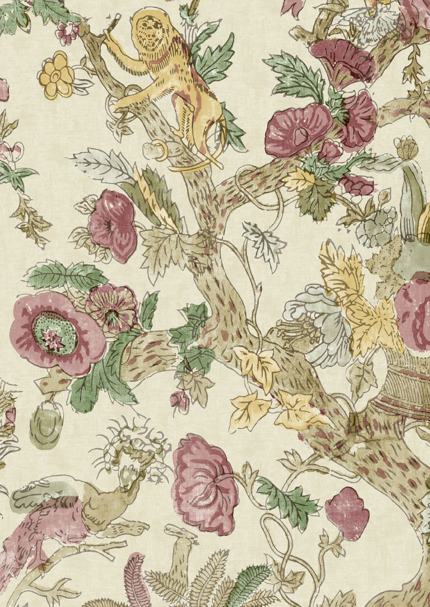 Wild Thing Wallpaper - Pink - Lewis & Wood