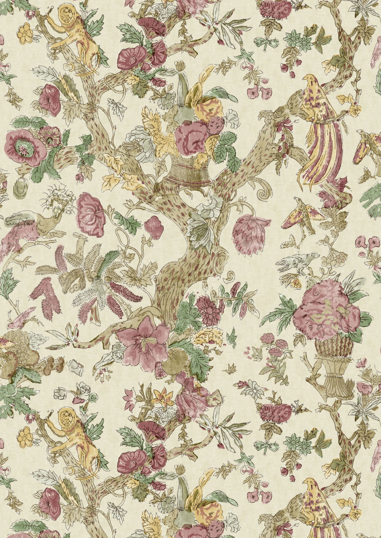 Wild Thing Wallpaper - Pink - Lewis & Wood