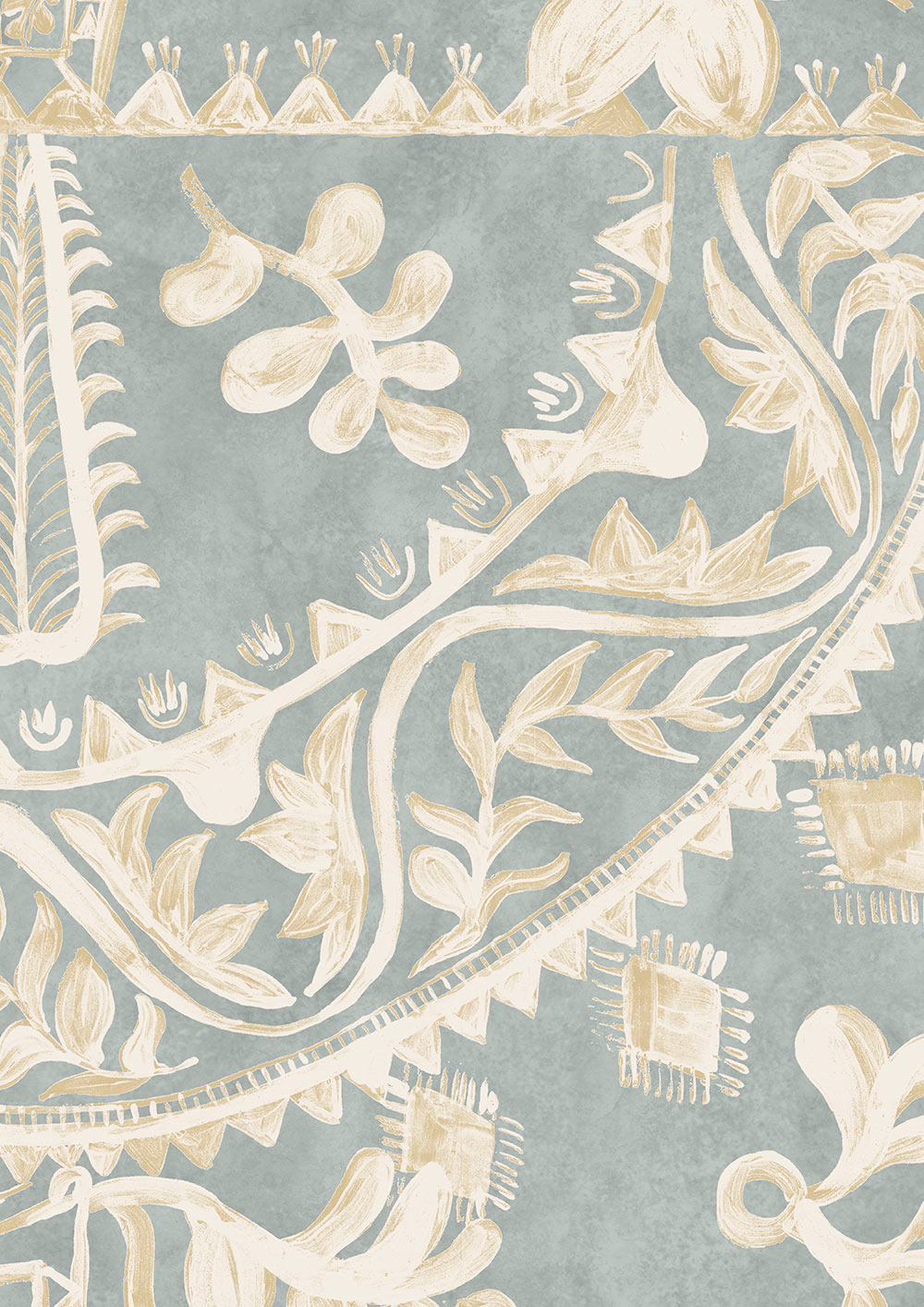 Womad Room Wallpaper - Blue