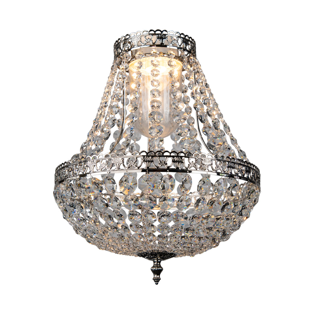 Empire style bathroom chandelier IP44 - lights on