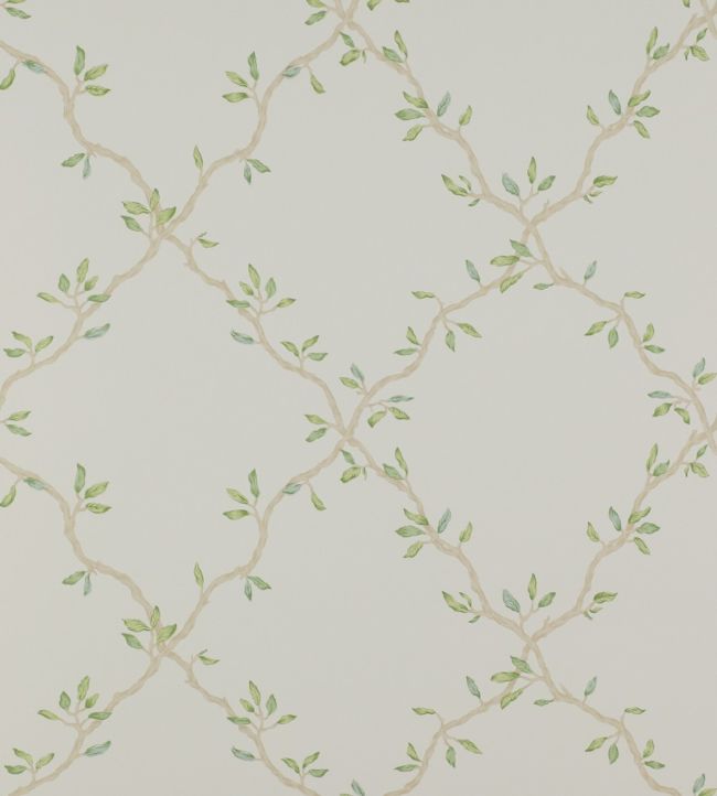 Leaf Trellis Wallpaper - Silver