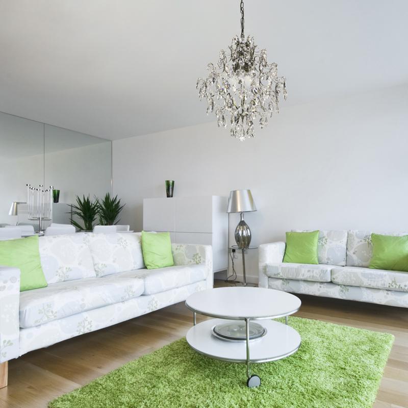 Modern Style Crystal Chandelier - Nickel