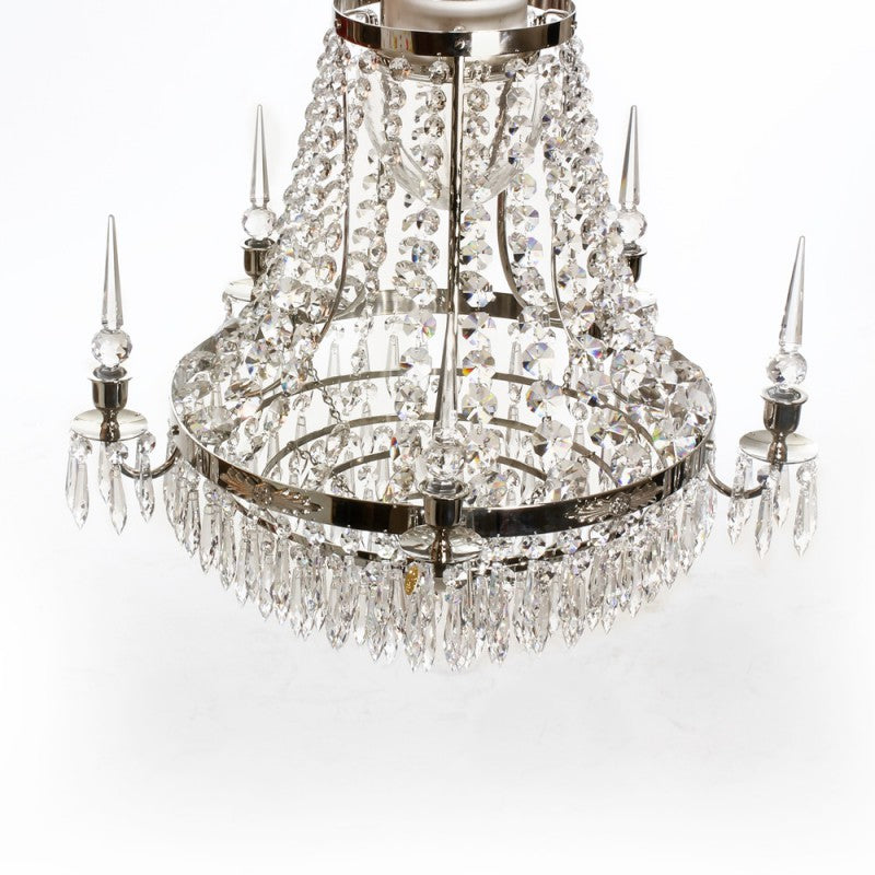 10 Large Nickel Bathroom Chandelier