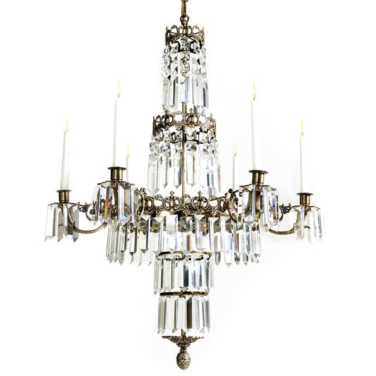 Swedish Crystal Chandelier - tapered style