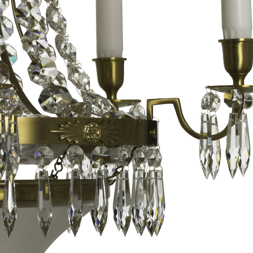 Classic Swedish Crystal Chandelier crystal detail