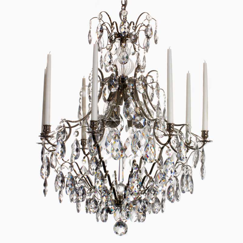 Baroque Chandelier - 8 Arms - crystals