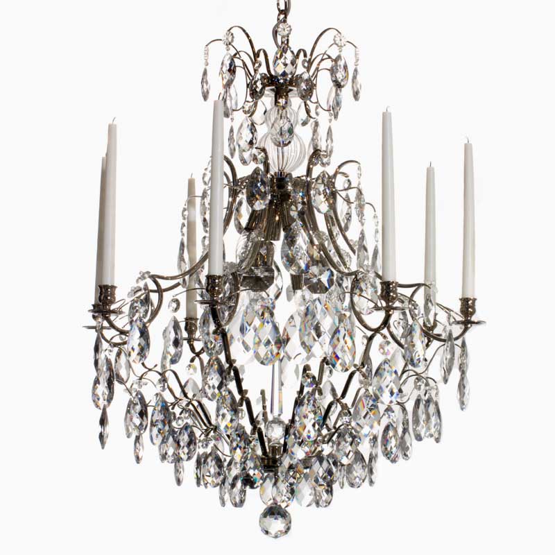 Baroque Chandelier - 8 Arms - crystals