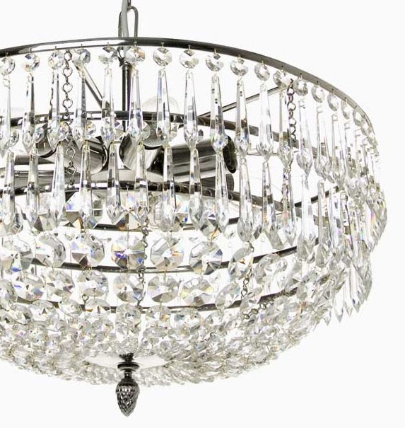 Modern Chandelier with Crystal Icicles - detail