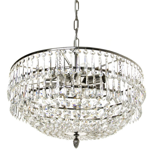 Modern Chandelier with Crystal Icicles