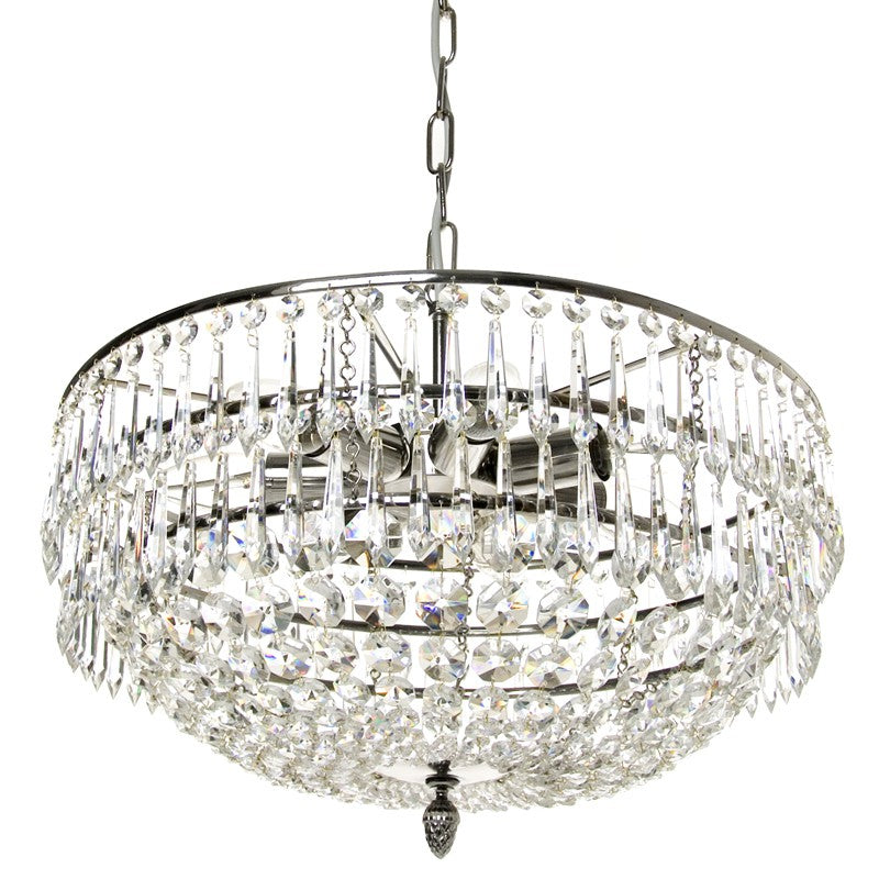 Modern Chandelier with Crystal Icicles