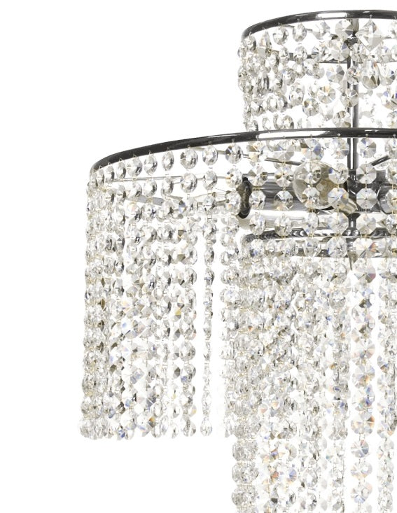 Rainfall Nickel Plated Crystal Chandelier - nickel detail