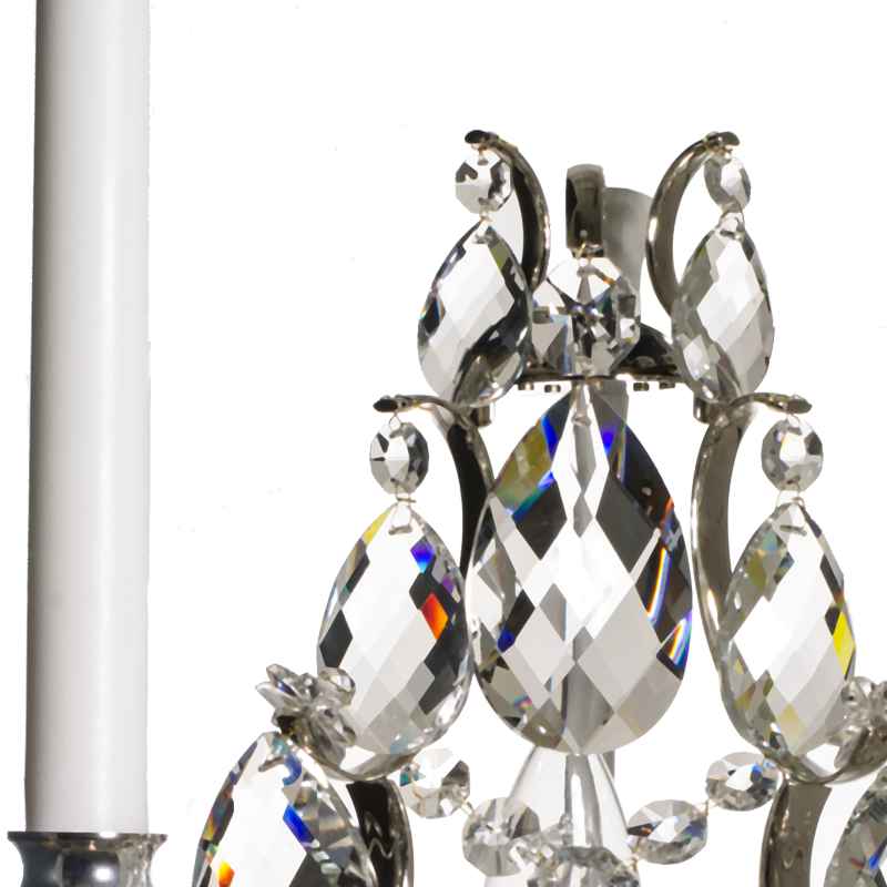 Baroque Wall Light - Nickel overall detail