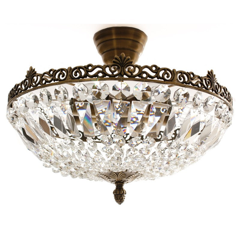 Crystal Plafond - Diameter 42cm - Brass