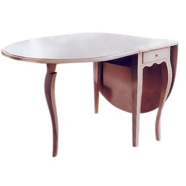 Rococo Folding Drop Leaf table - painted