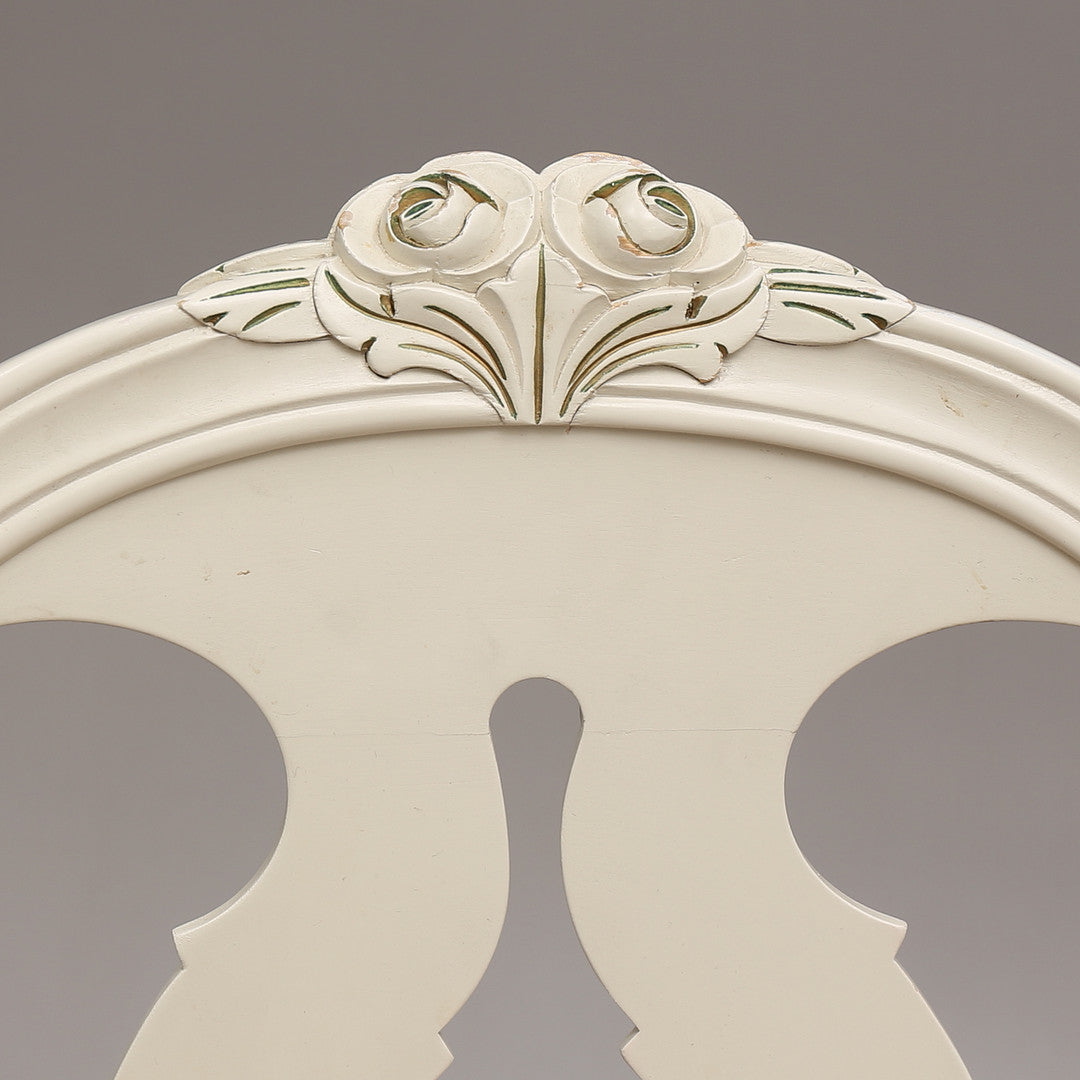 Gustavian Dining Table with 4 carved Rose chairs - ex display - UK delivery