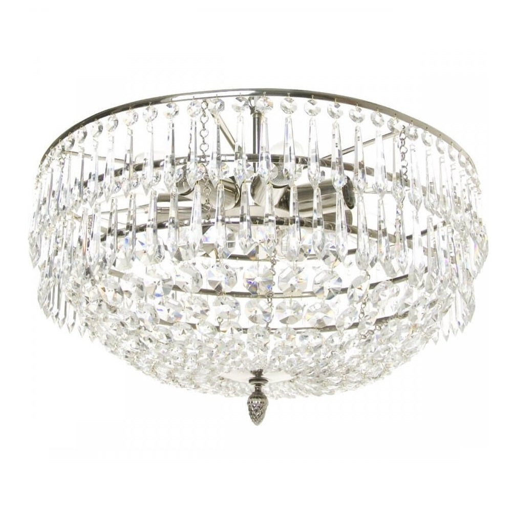 Modern chandelier with crystal icicles
