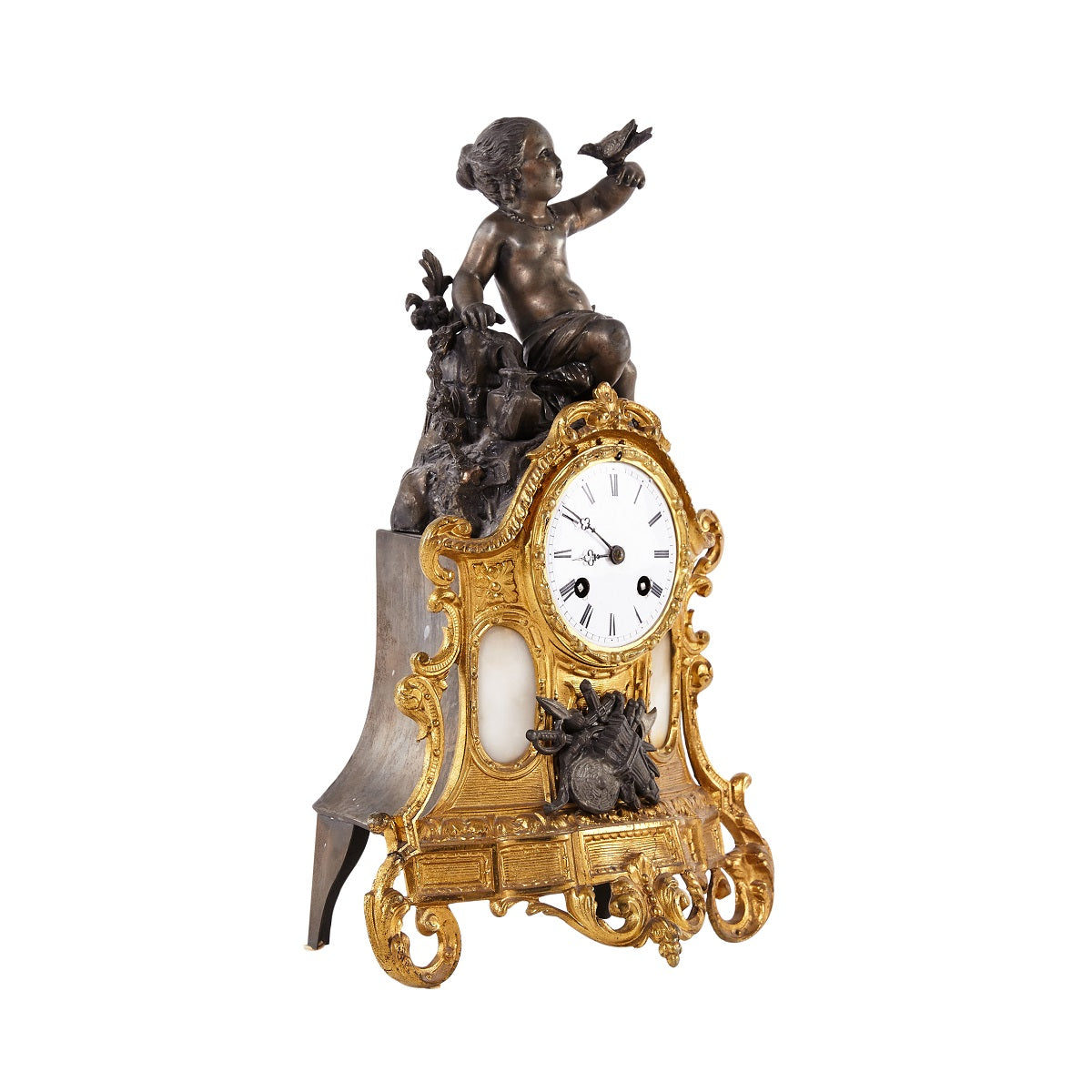 mantel clock - side