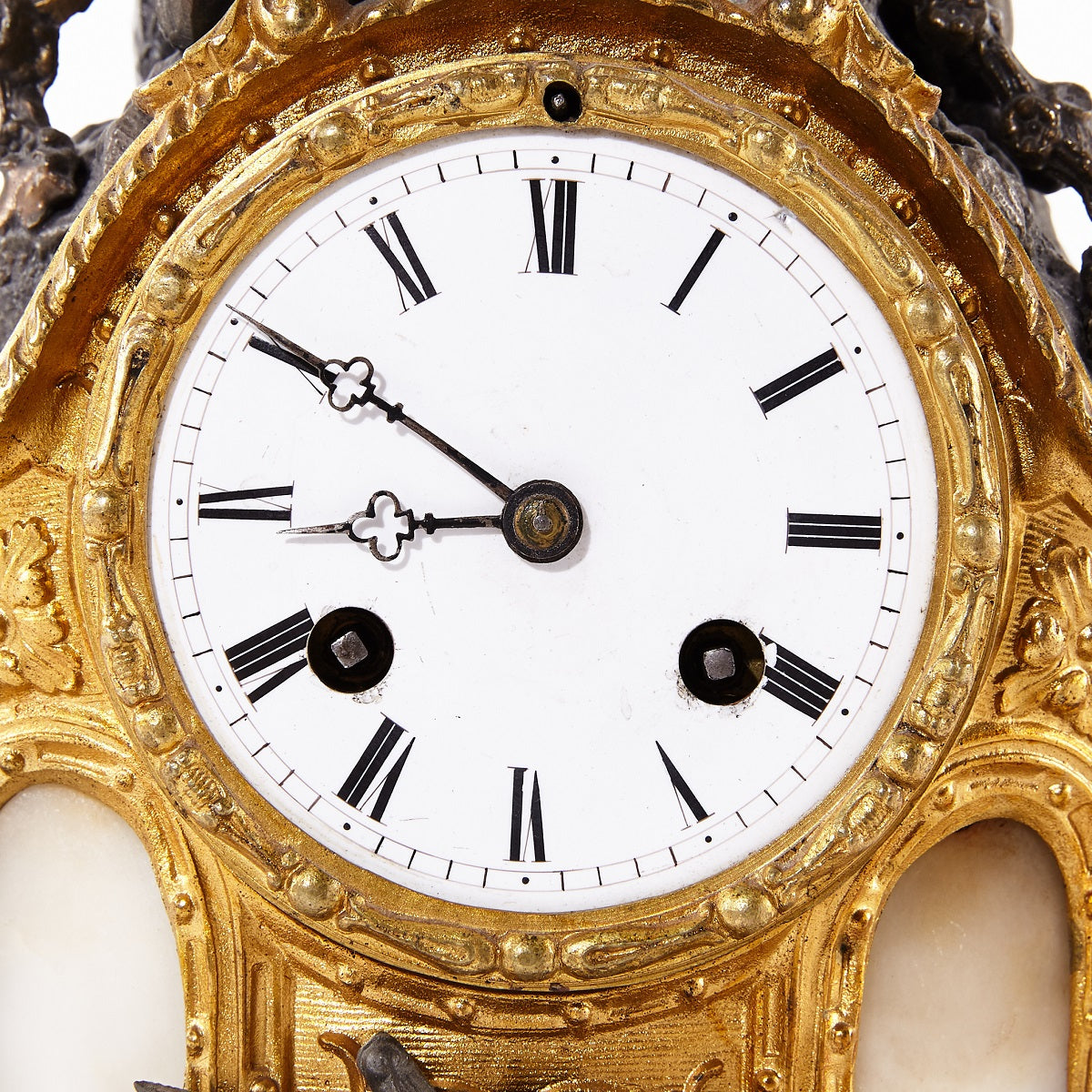 mantel clock - face