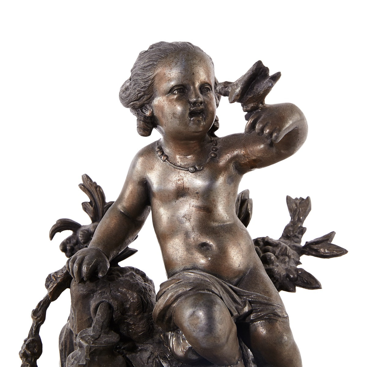 mantel clock - cherub