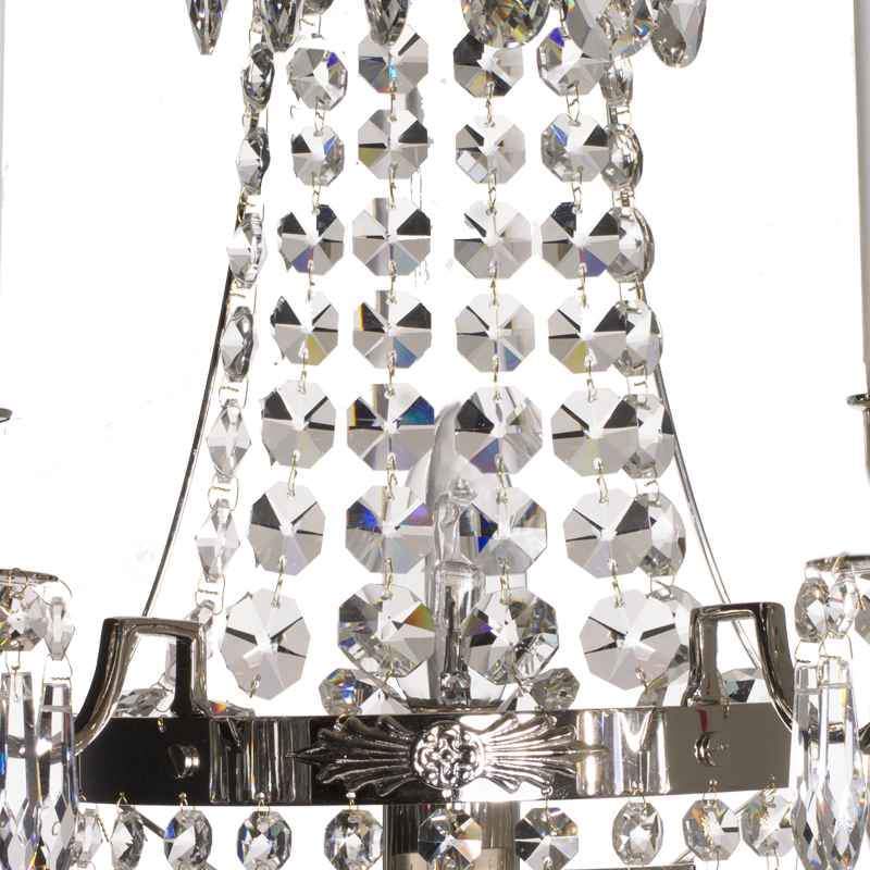 Wall Lights - Crystal Wall Light In Nickel crystal details