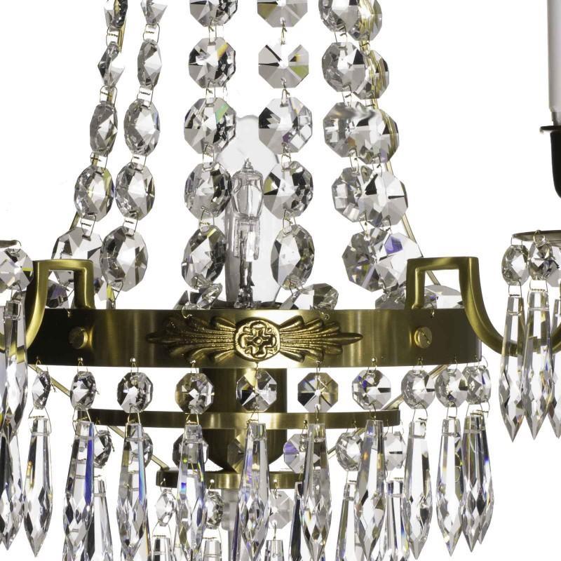 Wall Lights - Crystal Wall Light Light Brass brass detail